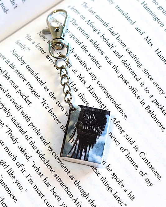 Six of Crows miniature book keychain