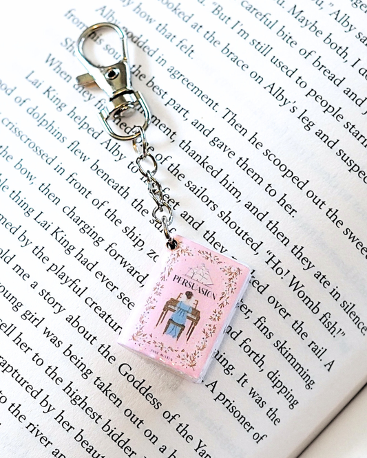 Persuasion miniature book keychain