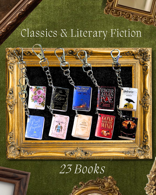 Classics & Literary Fiction Book Keychains