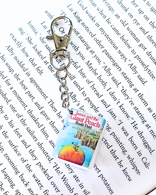 James and the Giant Peach miniature book keychain