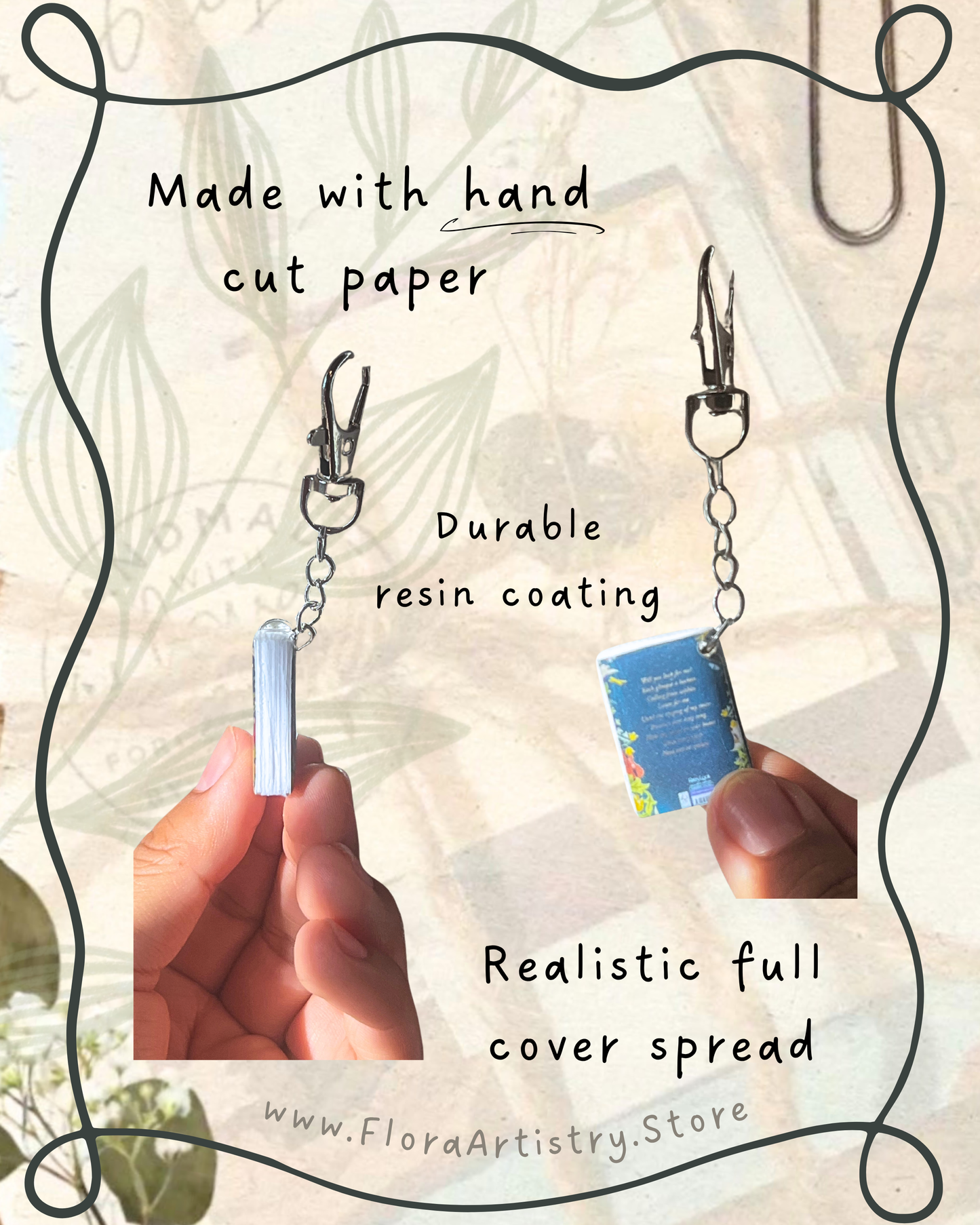 Custom Miniature Book Cover Keychain - Pick Your Own Cover