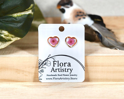'Sweet Heart' Flower Studs - 10 Colors