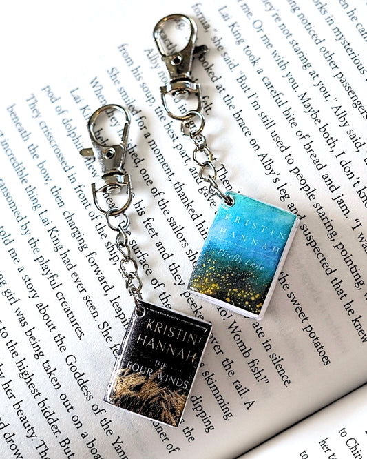 The Four Winds miniature book keychain