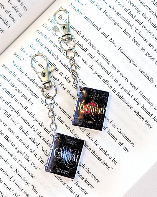 Legendary miniature book keychain
