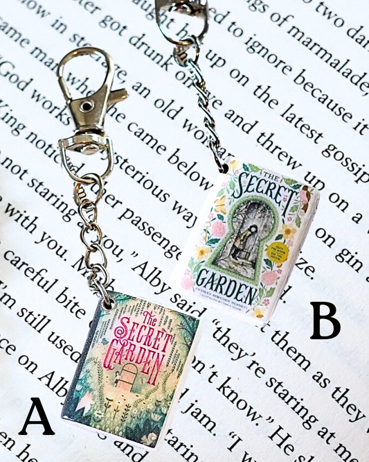 The Secret Garden miniature book keychain