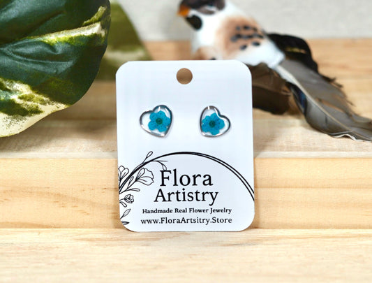 'Sweet Heart' Flower Studs - 10 Colors