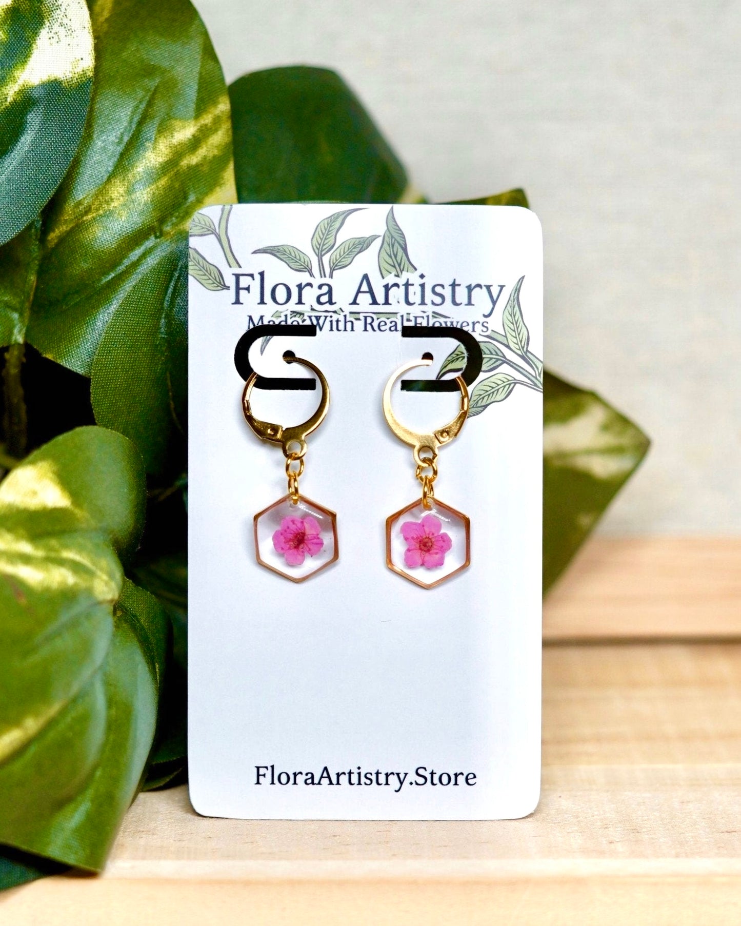 Small Flower Huggie Hoops Earring | 8 Colors