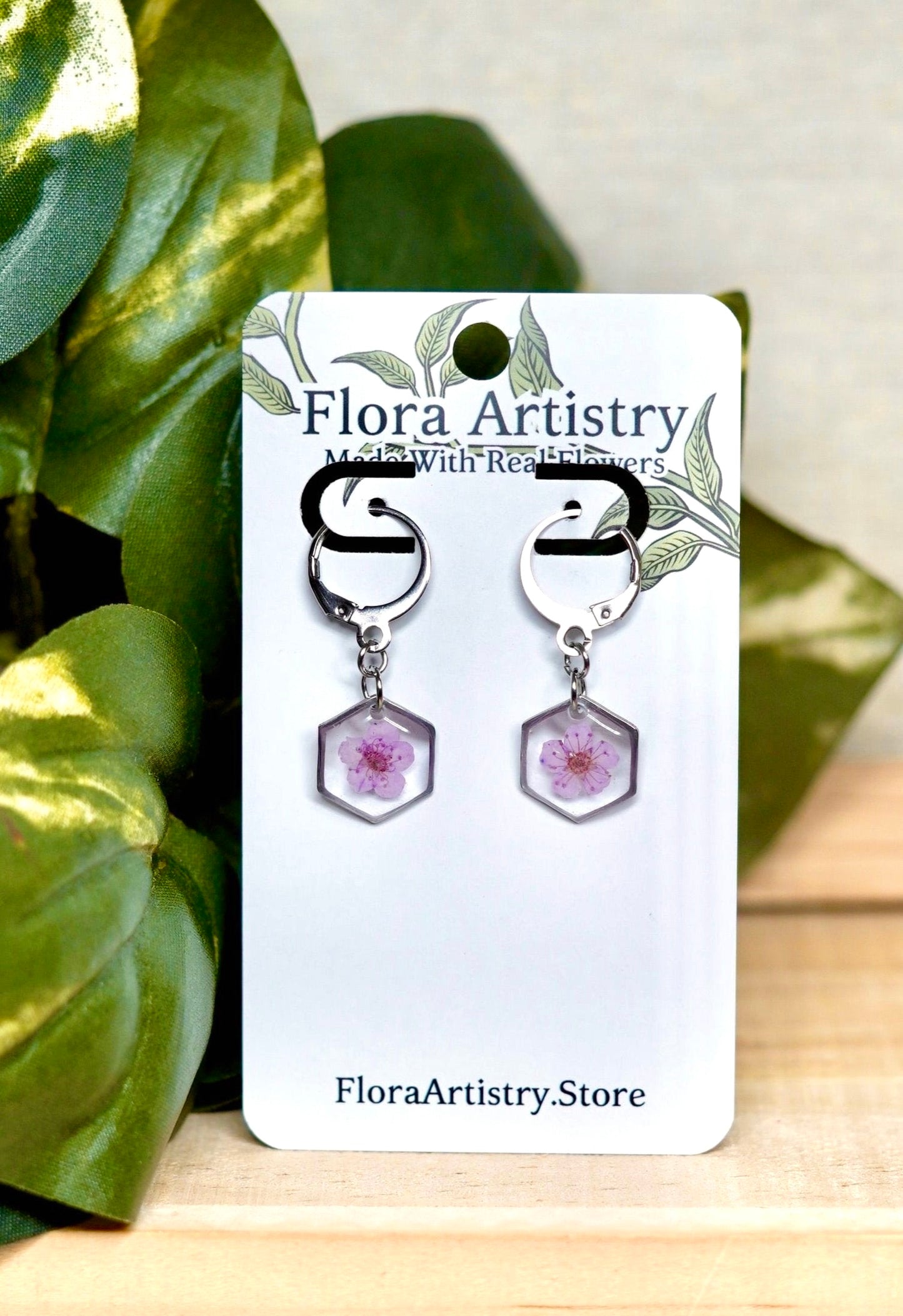 Small Flower Huggie Hoops Earring | 8 Colors