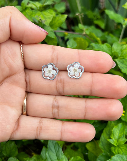 White Bloom Studs