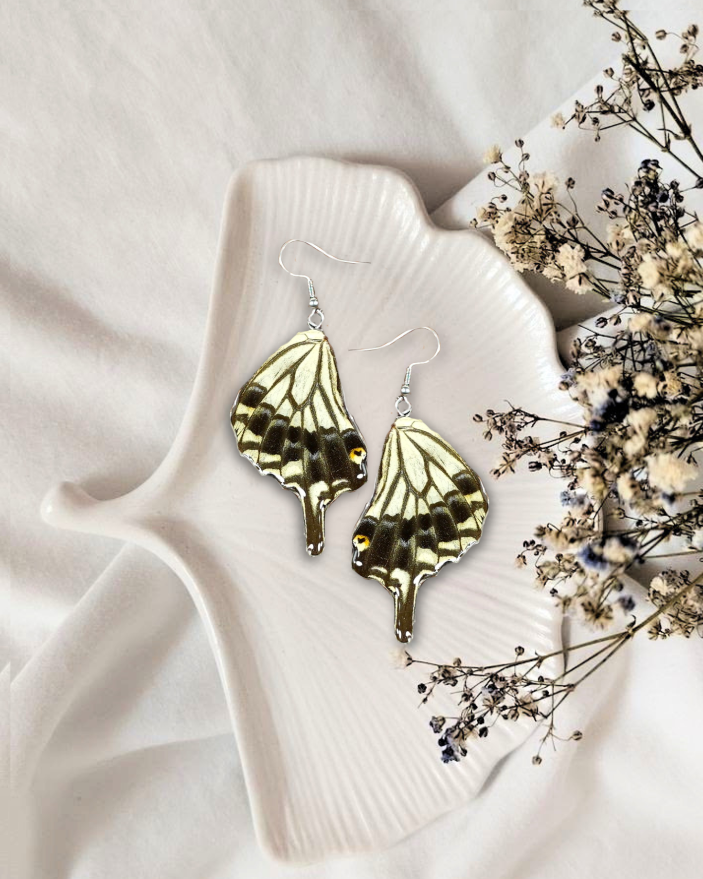 Real Butterfly Resin Earring