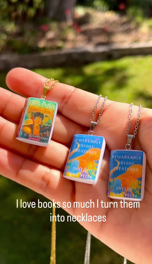 Custom Miniature Book Cover Necklace - Pick Your Own Cover